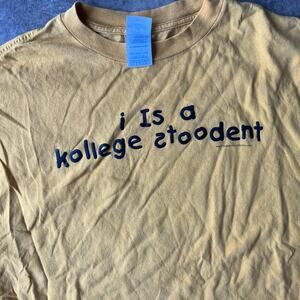 VINTAGE COLLEGE STUDENT PARODY OBSCURE NICHE SHIRT 90S LARGE
